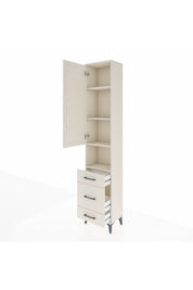 Arges Dolap 4 Raflı 3 Çekmeceli Tek Kapaklı 44x30x221 Aytaşı-Aytaşı