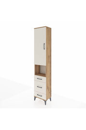 Arges Dolap 4 Raflı 3 Çekmeceli Tek Kapaklı 44x30x221 Çam-Aytaşı