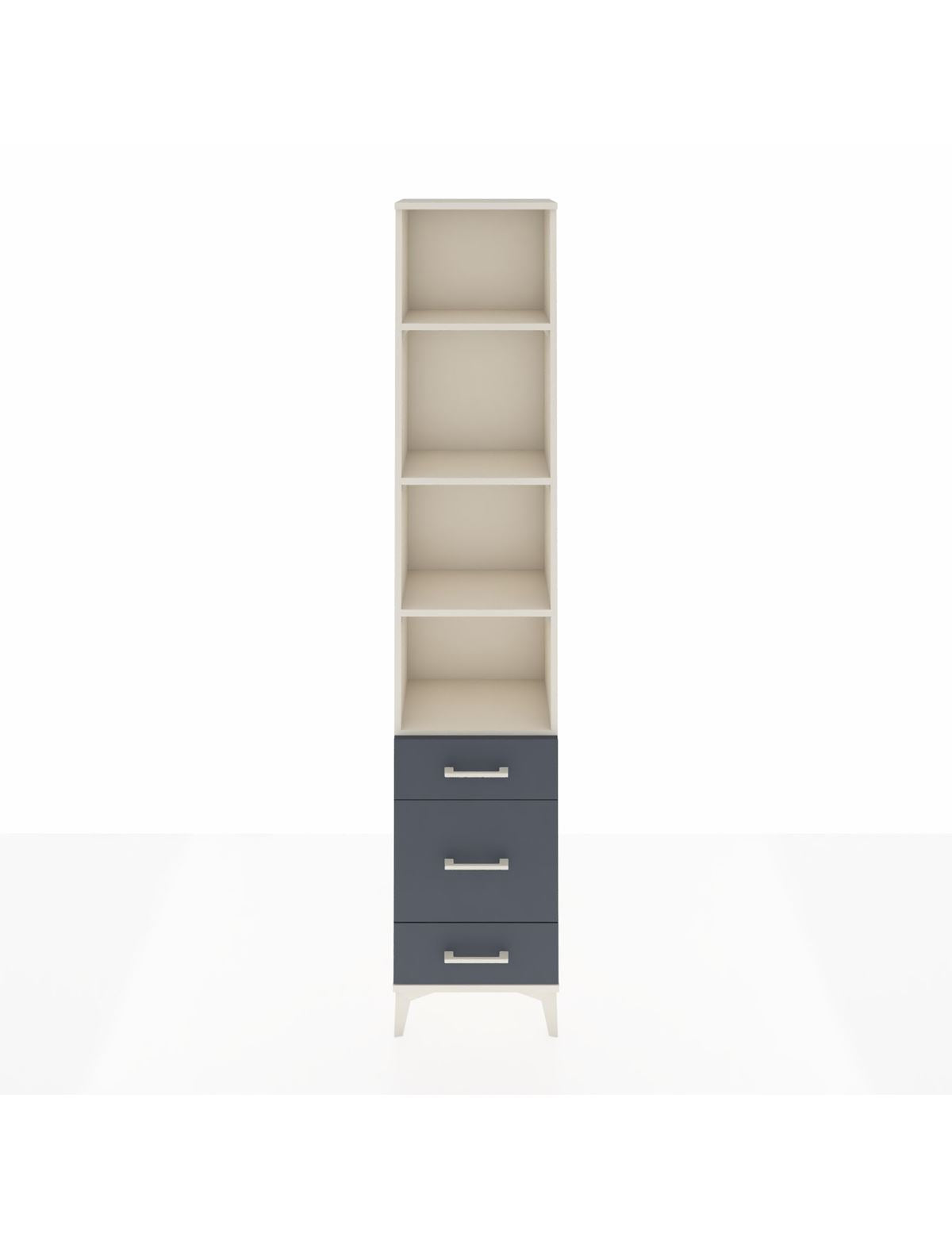 Arges Dolap 4 Raflı 3 Çekmeceli 44x30x221 Aytaşı-Antrasit