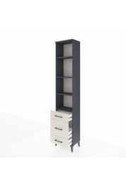 Arges Dolap 4 Raflı 3 Çekmeceli 44x30x221 Antrasit-Aytaşı