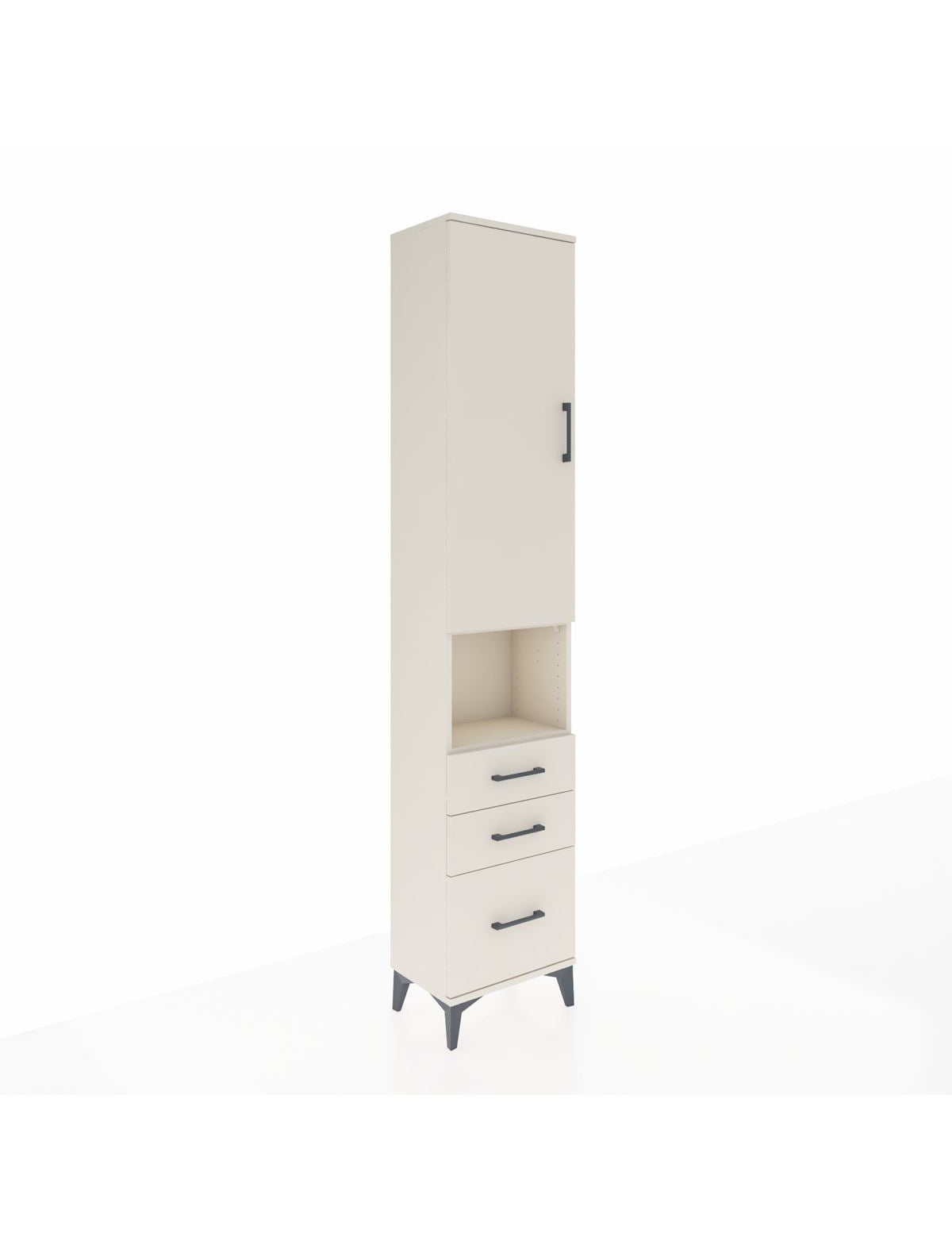 Arges Dolap 3 Raflı 3 Çekmeceli Tek Askılı 44x30x221 Aytaşı-Aytaşı