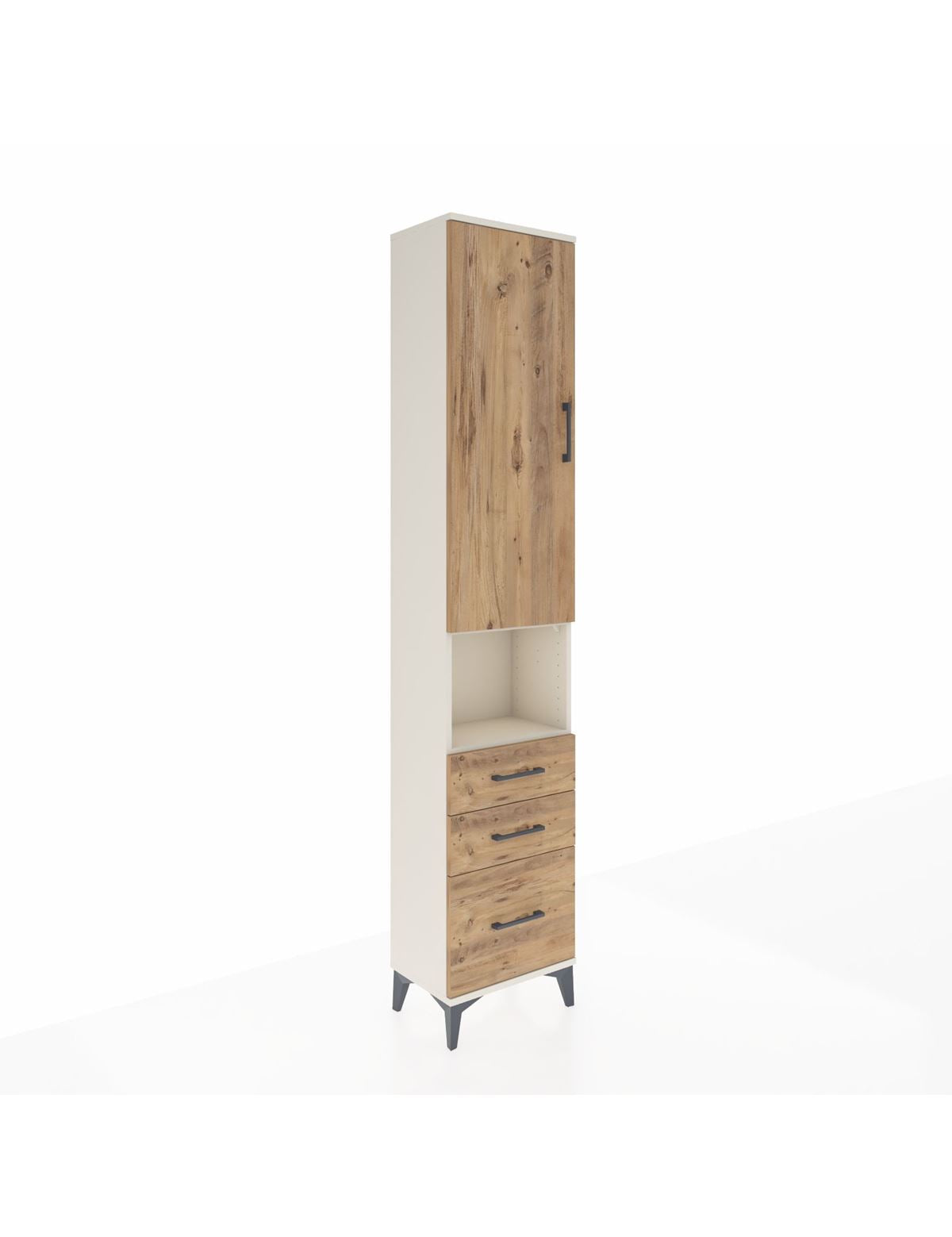 Arges Dolap 3 Raflı 3 Çekmeceli Tek Askılı 44x30x221 Aytaşı-Çam