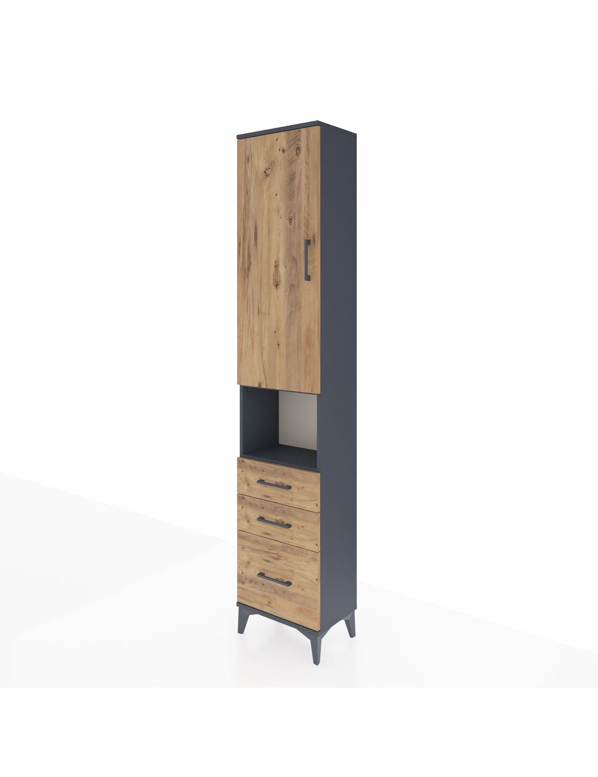 Arges Dolap 3 Raflı 3 Çekmeceli Tek Askılı 44x30x221 - S28M174V6A