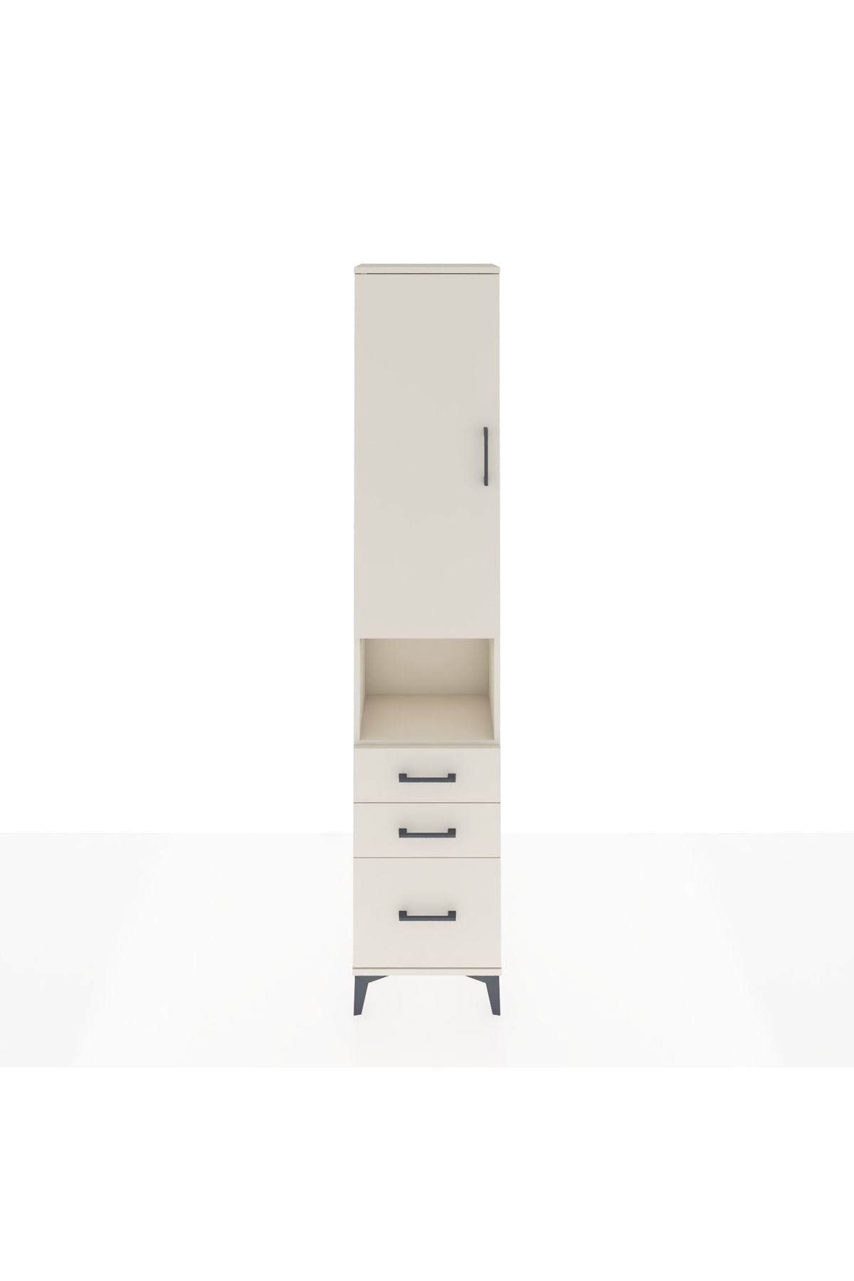 Arges Dolap 4 Raflı 3 Çekmeceli Tek Kapaklı 44x30x221 Aytaşı-Aytaşı