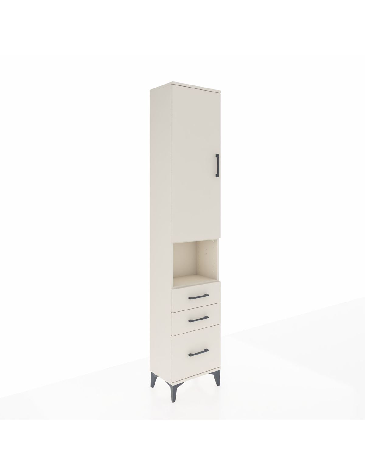 Arges Dolap 4 Raflı 3 Çekmeceli Tek Kapaklı 44x30x221 Aytaşı-Aytaşı