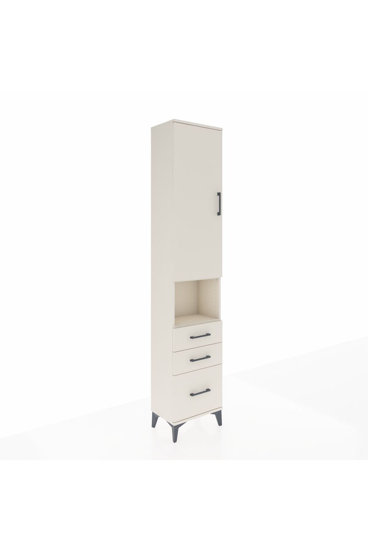 Arges Dolap 4 Raflı 3 Çekmeceli Tek Kapaklı 44x30x221 Aytaşı-Aytaşı