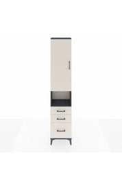 Arges Dolap 4 Raflı 3 Çekmeceli Tek Kapaklı 44x30x221 Antrasit-Aytaşı