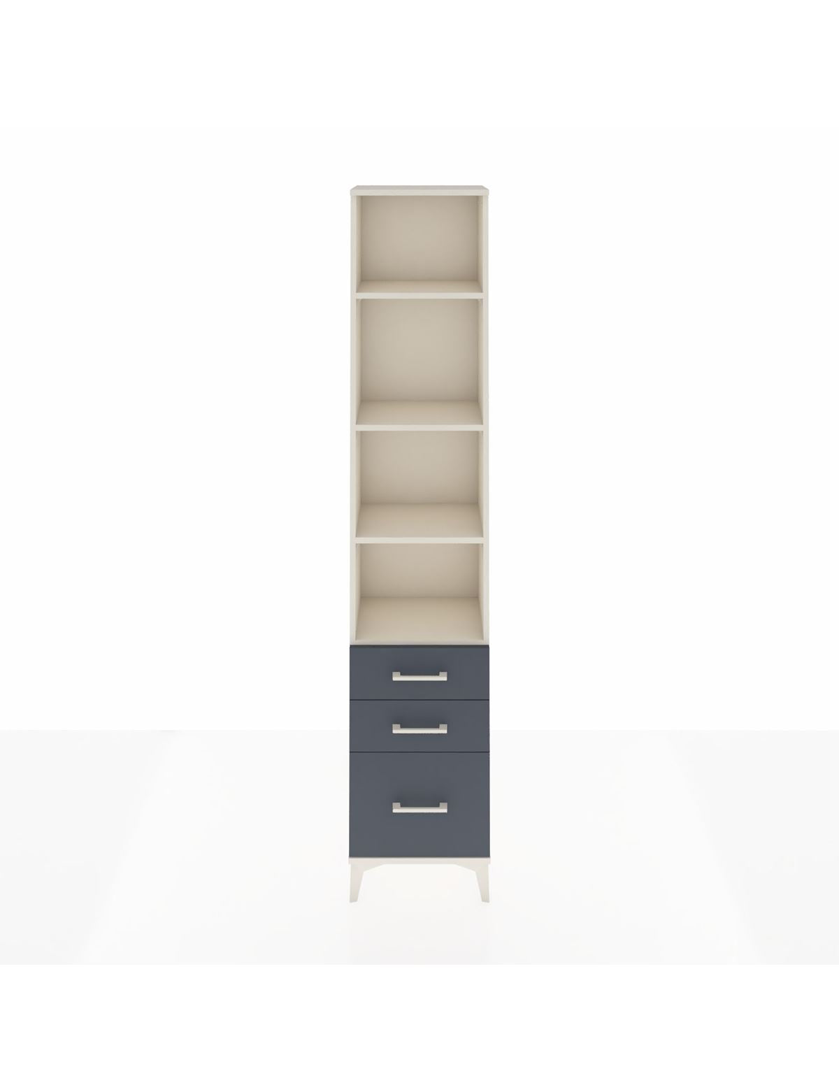 Arges Dolap 4 Raflı 3 Çekmeceli 44x30x221 Aytaşı-Antrasit