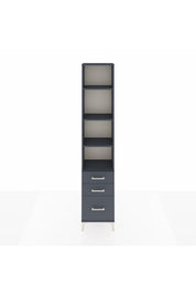 Arges Dolap 4 Raflı 3 Çekmeceli 44x30x221 Antrasit-Antrasit