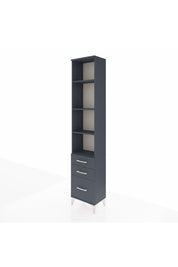 Arges Dolap 4 Raflı 3 Çekmeceli 44x30x221 Antrasit-Antrasit