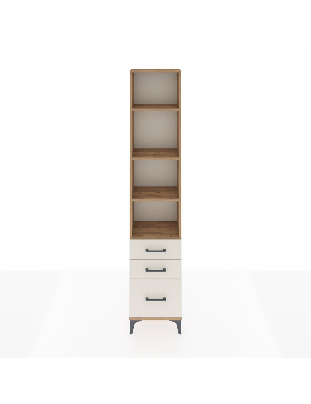 Arges Dolap 4 Raflı 3 Çekmeceli 44x30x221 Çam-Aytaşı