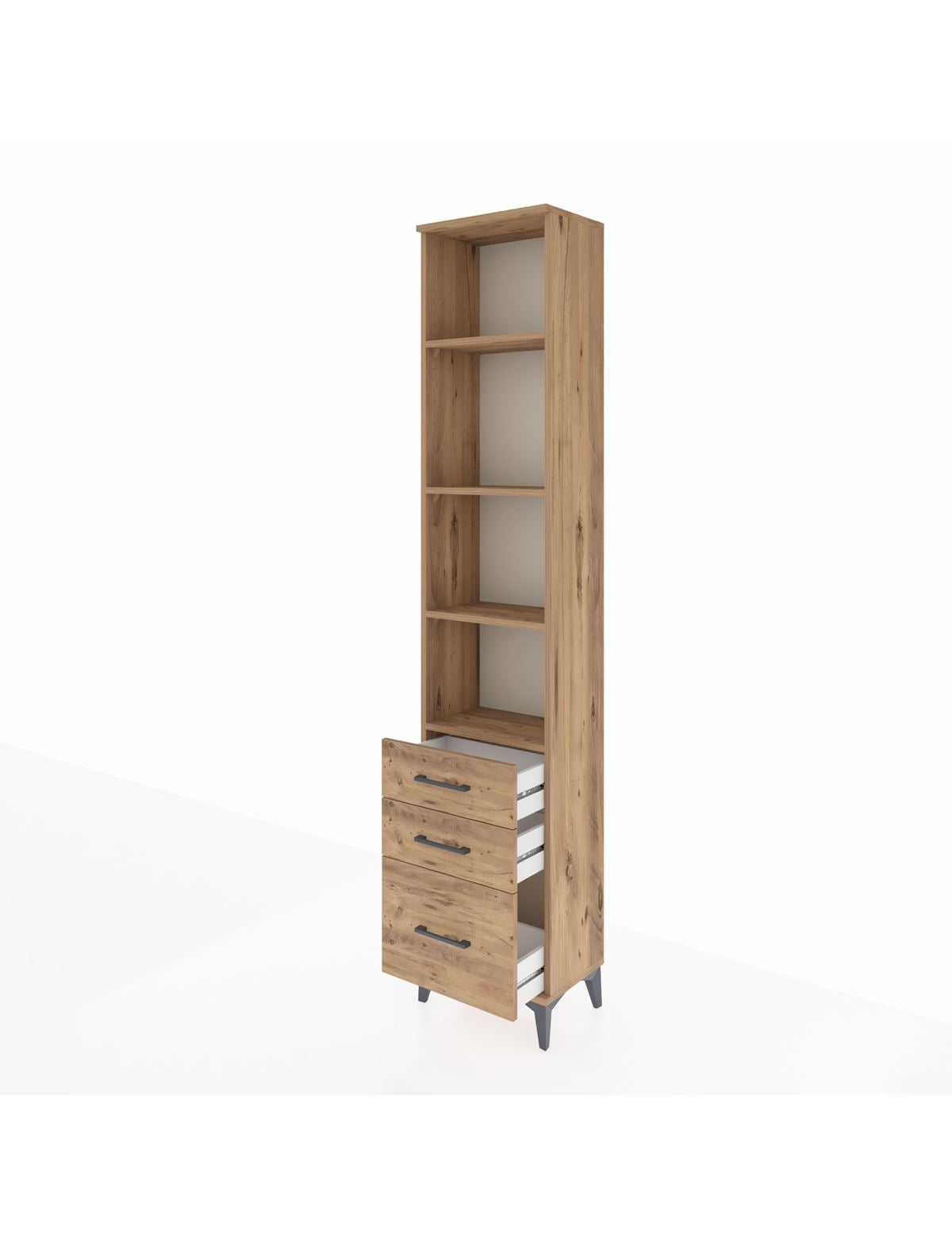 Arges Dolap 4 Raflı 3 Çekmeceli 44x30x221 - S28M176V9A