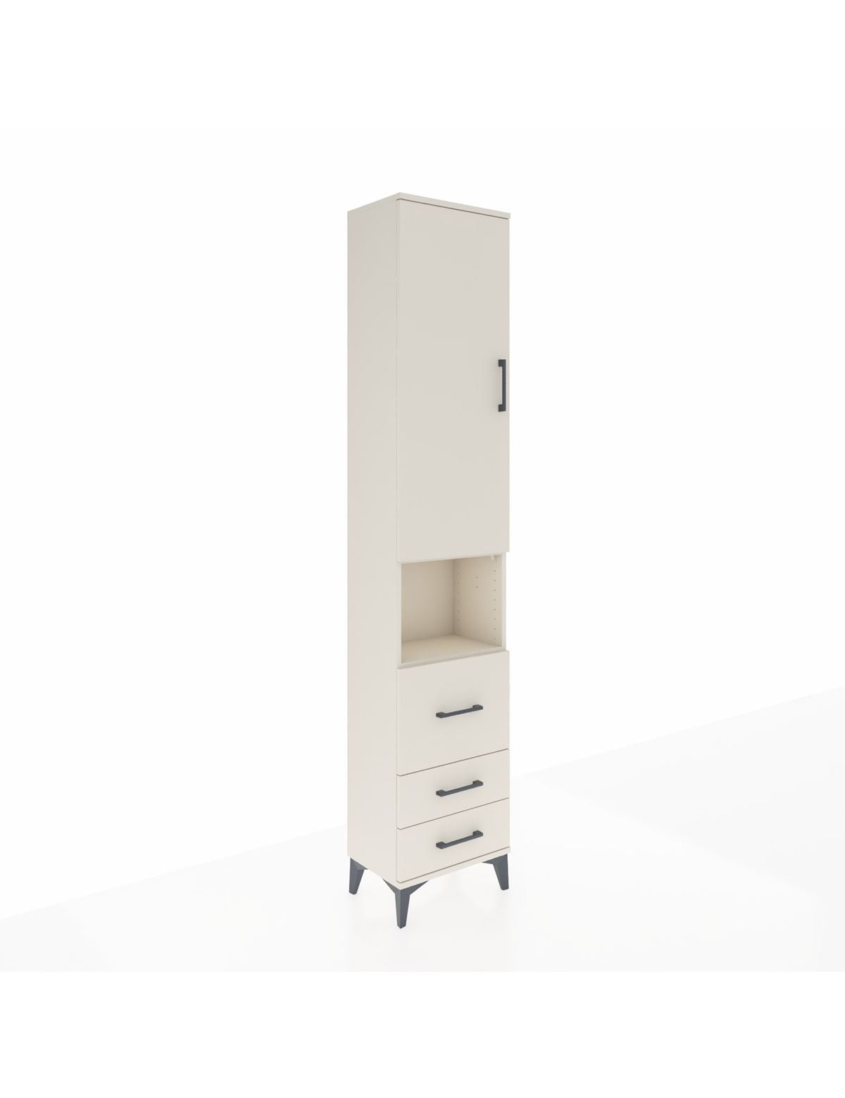 Arges Dolap 3 Raflı 3 Çekmeceli Tek Askılı 44x30x221 Aytaşı-Aytaşı