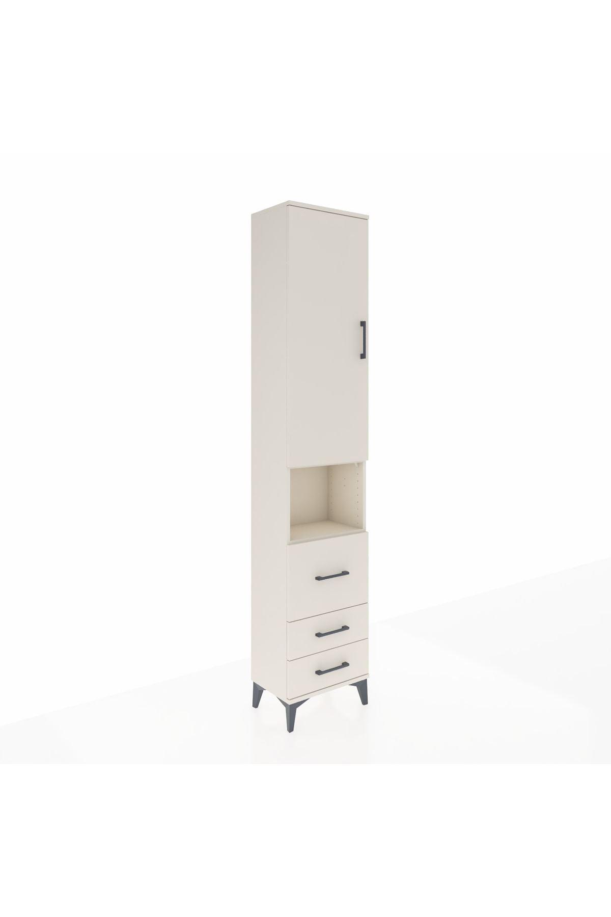 Arges Dolap 3 Raflı 3 Çekmeceli Tek Askılı 44x30x221 - S28M177V1A