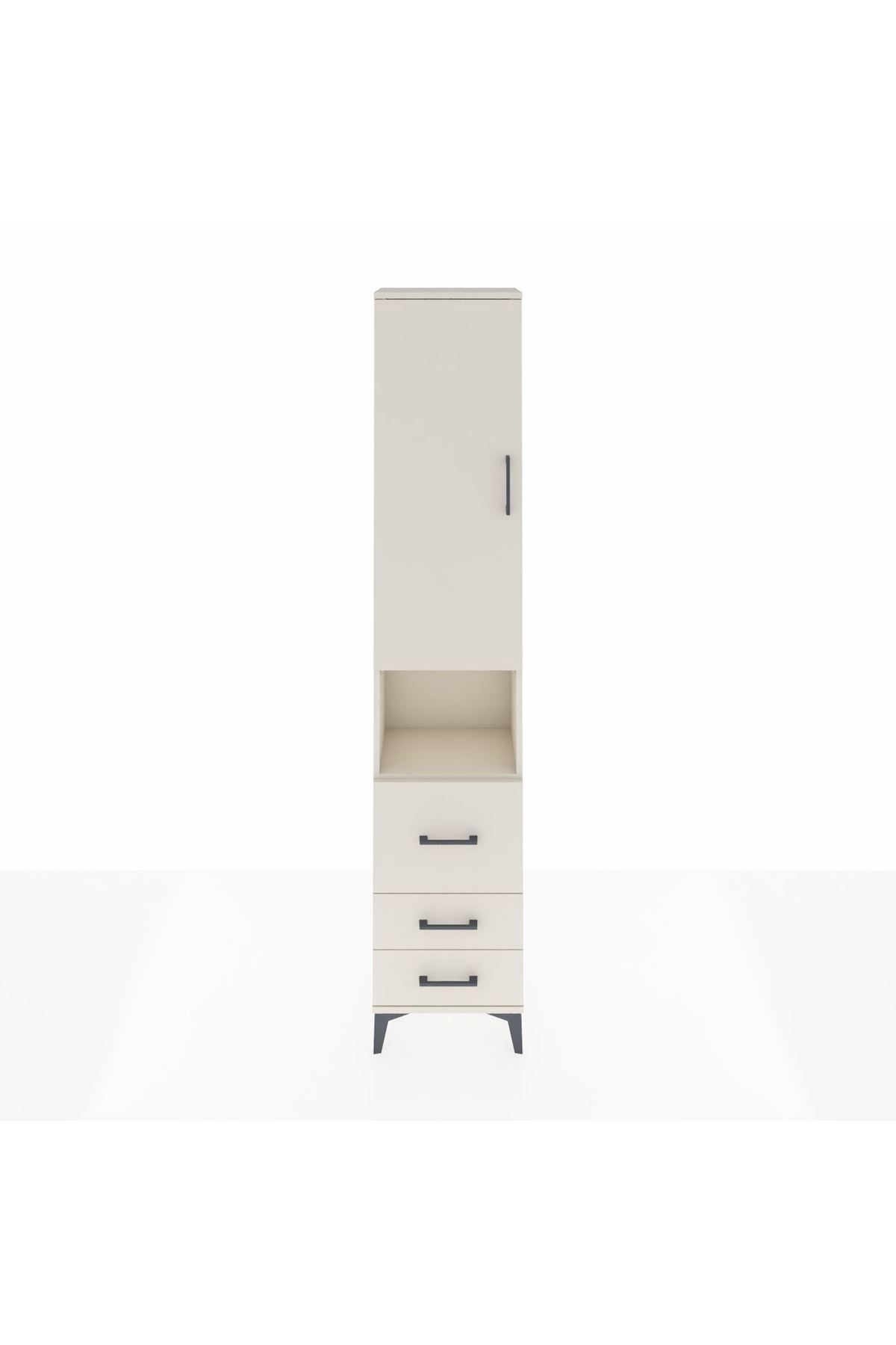 Arges Dolap 3 Raflı 3 Çekmeceli Tek Askılı 44x30x221 Aytaşı-Aytaşı