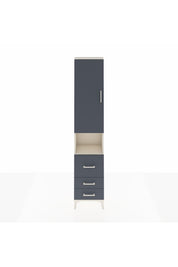 Arges Dolap 3 Raflı 3 Çekmeceli Tek Askılı 44x30x221 Aytaşı-Antrasit