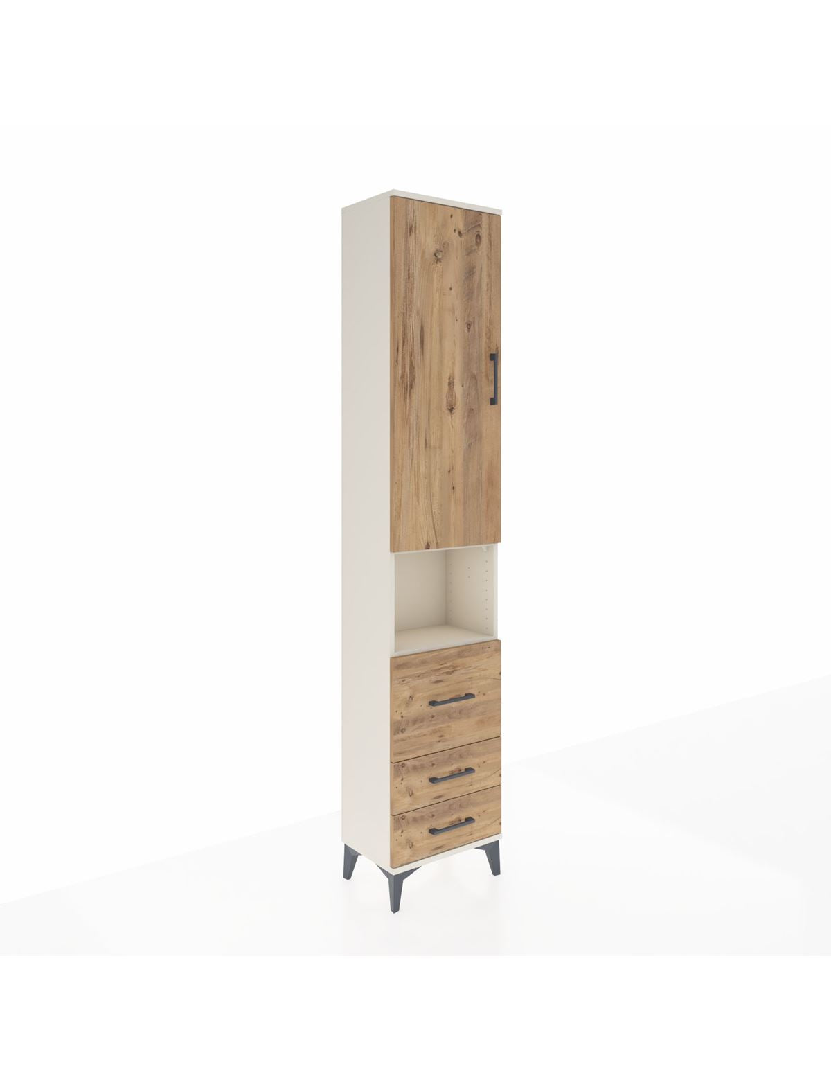 Arges Dolap 3 Raflı 3 Çekmeceli Tek Askılı 44x30x221 Aytaşı-Çam