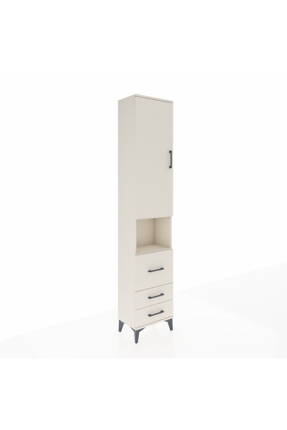 Arges Dolap 4 Raflı 3 Çekmeceli Tek Kapaklı 44x30x221 Aytaşı-Aytaşı