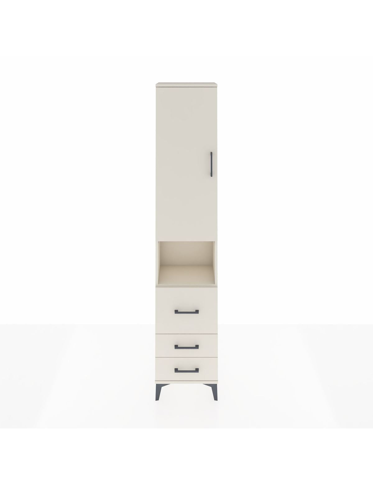 Arges Dolap 4 Raflı 3 Çekmeceli Tek Kapaklı 44x30x221 Aytaşı-Aytaşı