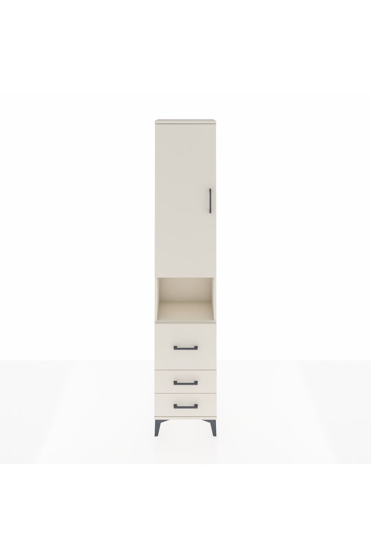 Arges Dolap 4 Raflı 3 Çekmeceli Tek Kapaklı 44x30x221 Aytaşı-Aytaşı