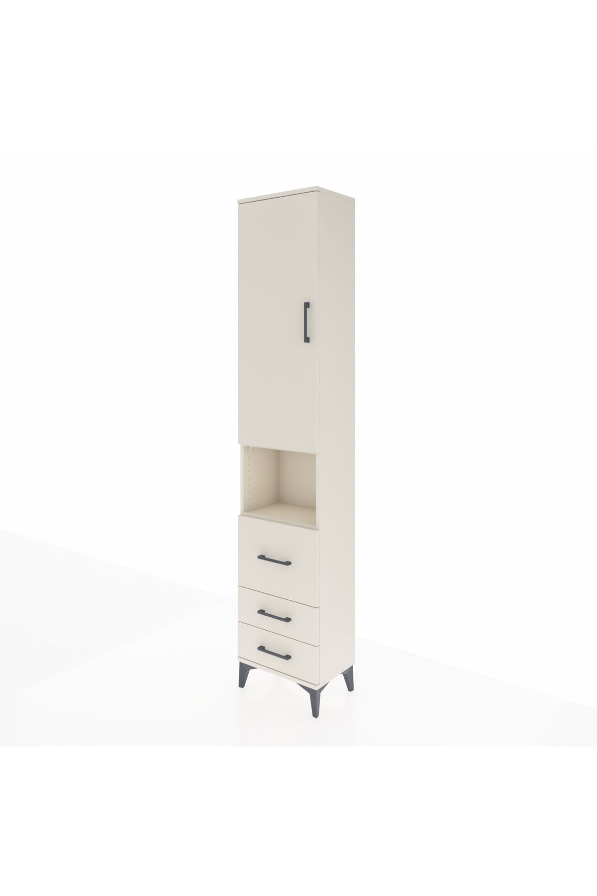 Arges Dolap 4 Raflı 3 Çekmeceli Tek Kapaklı 44x30x221 Aytaşı-Aytaşı