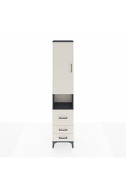 Arges Dolap 4 Raflı 3 Çekmeceli Tek Kapaklı 44x30x221 Antrasit-Aytaşı