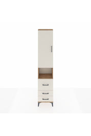 Arges Dolap 4 Raflı 3 Çekmeceli Tek Kapaklı 44x30x221 Çam-Aytaşı