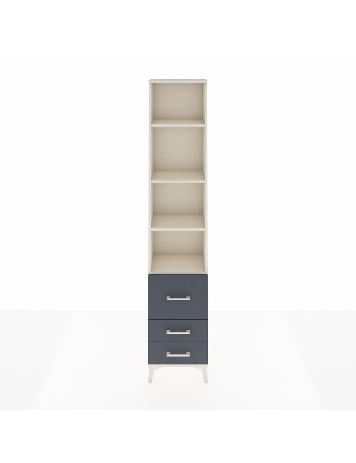 Arges Dolap 4 Raflı 3 Çekmeceli 44x30x221 Aytaşı-Antrasit