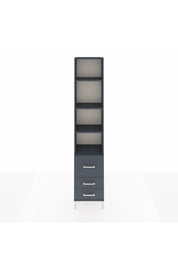 Arges Dolap 4 Raflı 3 Çekmeceli 44x30x221 Antrasit-Antrasit