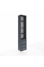 Arges Dolap 4 Raflı 3 Çekmeceli 44x30x221 Antrasit-Antrasit