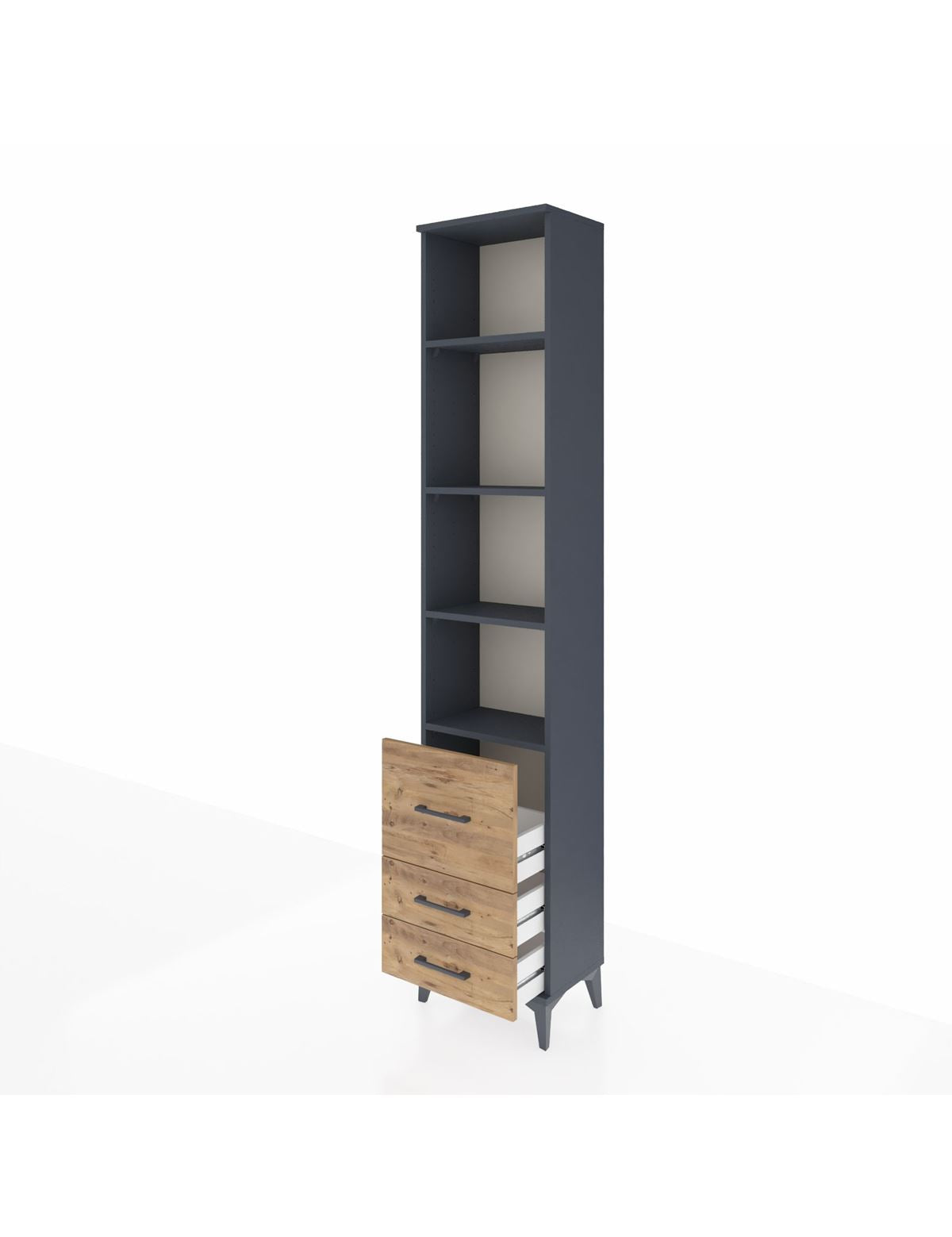 Arges Dolap 4 Raflı 3 Çekmeceli 44x30x221 - S28M179V6A