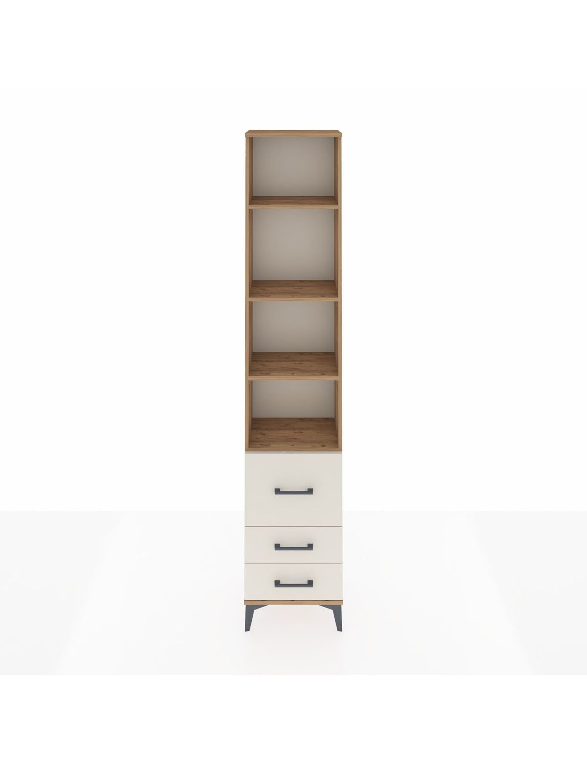 Arges Dolap 4 Raflı 3 Çekmeceli 44x30x221 Çam-Aytaşı