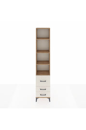 Arges Dolap 4 Raflı 3 Çekmeceli 44x30x221 Çam-Aytaşı