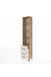 Arges Dolap 4 Raflı 3 Çekmeceli 44x30x221 Çam-Aytaşı