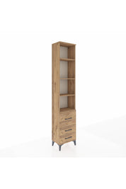 Arges Dolap 4 Raflı 3 Çekmeceli 44x30x221 Çam-Çam