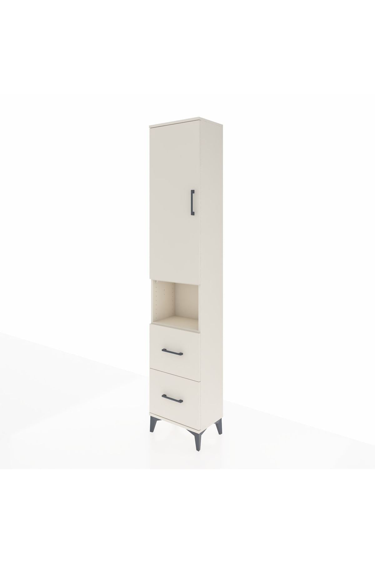 Arges Dolap 3 Raflı 2 Çekmeceli Tek Askılı 44x30x221 - S28M180V1A