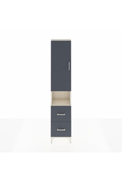 Arges Dolap 3 Raflı 2 Çekmeceli Tek Askılı 44x30x221 Aytaşı-Antrasit