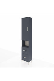 Arges Dolap 3 Raflı 2 Çekmeceli Tek Askılı 44x30x221 Antrasit-Antrasit