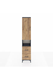 Arges Dolap 3 Raflı 2 Çekmeceli Tek Askılı 44x30x221 Antrasit-Çam