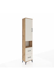 Arges Dolap 3 Raflı 2 Çekmeceli Tek Askılı 44x30x221 Çam-Aytaşı