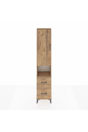 Arges Dolap 3 Raflı 2 Çekmeceli Tek Askılı 44x30x221 Çam-Çam