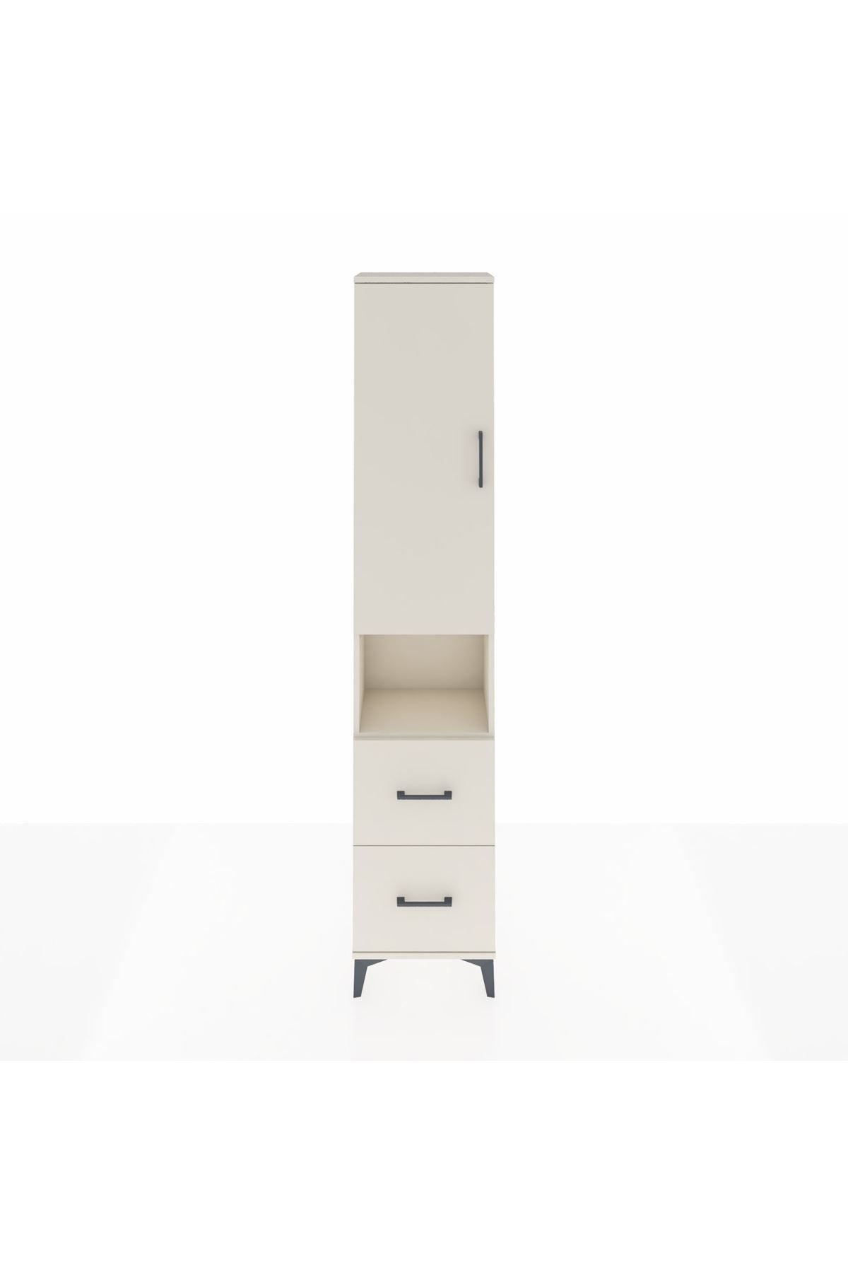 Arges Dolap 4 Raflı 2 Çekmeceli Tek Kapaklı 44x30x221 Aytaşı-Aytaşı