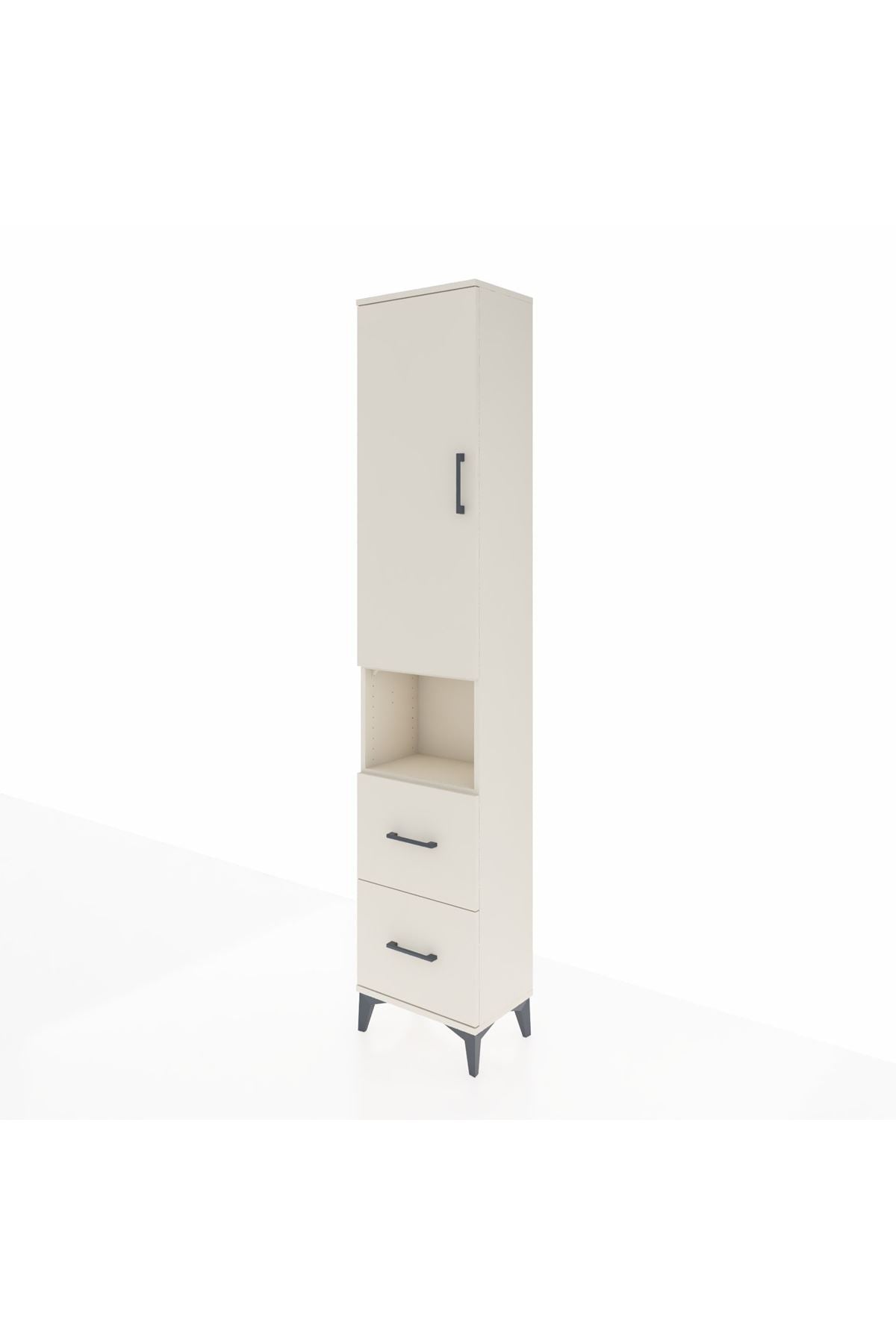 Arges Dolap 4 Raflı 2 Çekmeceli Tek Kapaklı 44x30x221 Aytaşı-Aytaşı