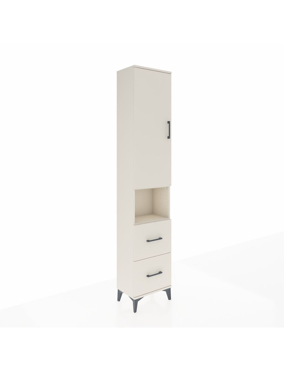 Arges Dolap 4 Raflı 2 Çekmeceli Tek Kapaklı 44x30x221 Aytaşı-Aytaşı