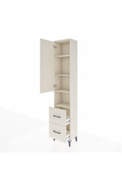 Arges Dolap 4 Raflı 2 Çekmeceli Tek Kapaklı 44x30x221 Aytaşı-Aytaşı