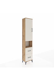 Arges Dolap 4 Raflı 2 Çekmeceli Tek Kapaklı 44x30x221 Çam-Aytaşı