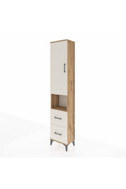 Arges Dolap 4 Raflı 2 Çekmeceli Tek Kapaklı 44x30x221 Çam-Aytaşı