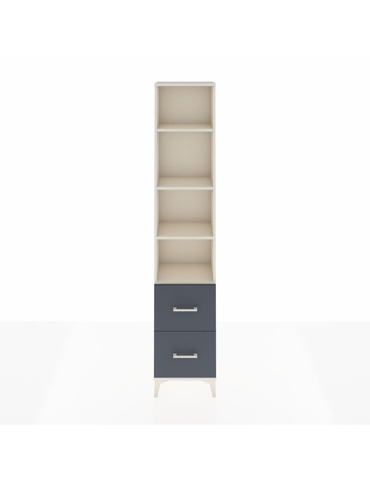 Arges Dolap 4 Raflı 2 Çekmeceli 44x30x221 Aytaşı-Antrasit