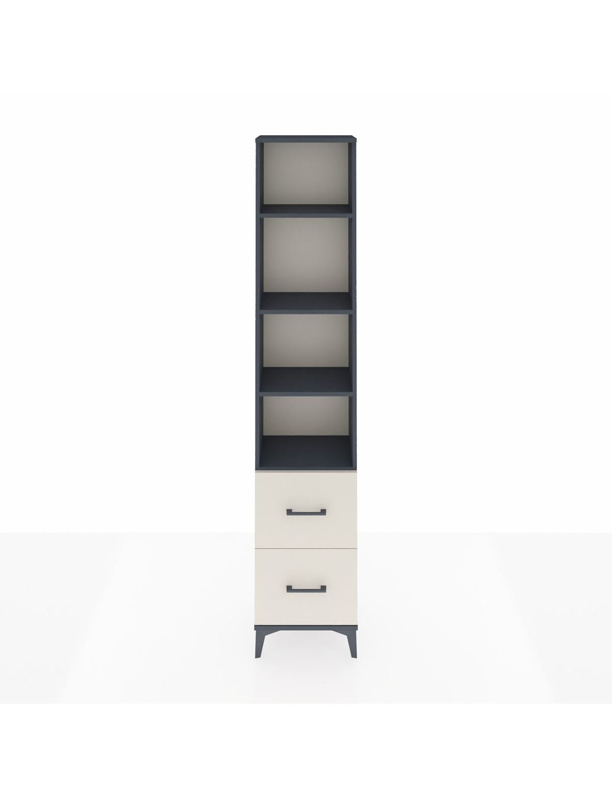 Arges Dolap 4 Raflı 2 Çekmeceli 44x30x221 Antrasit-Aytaşı