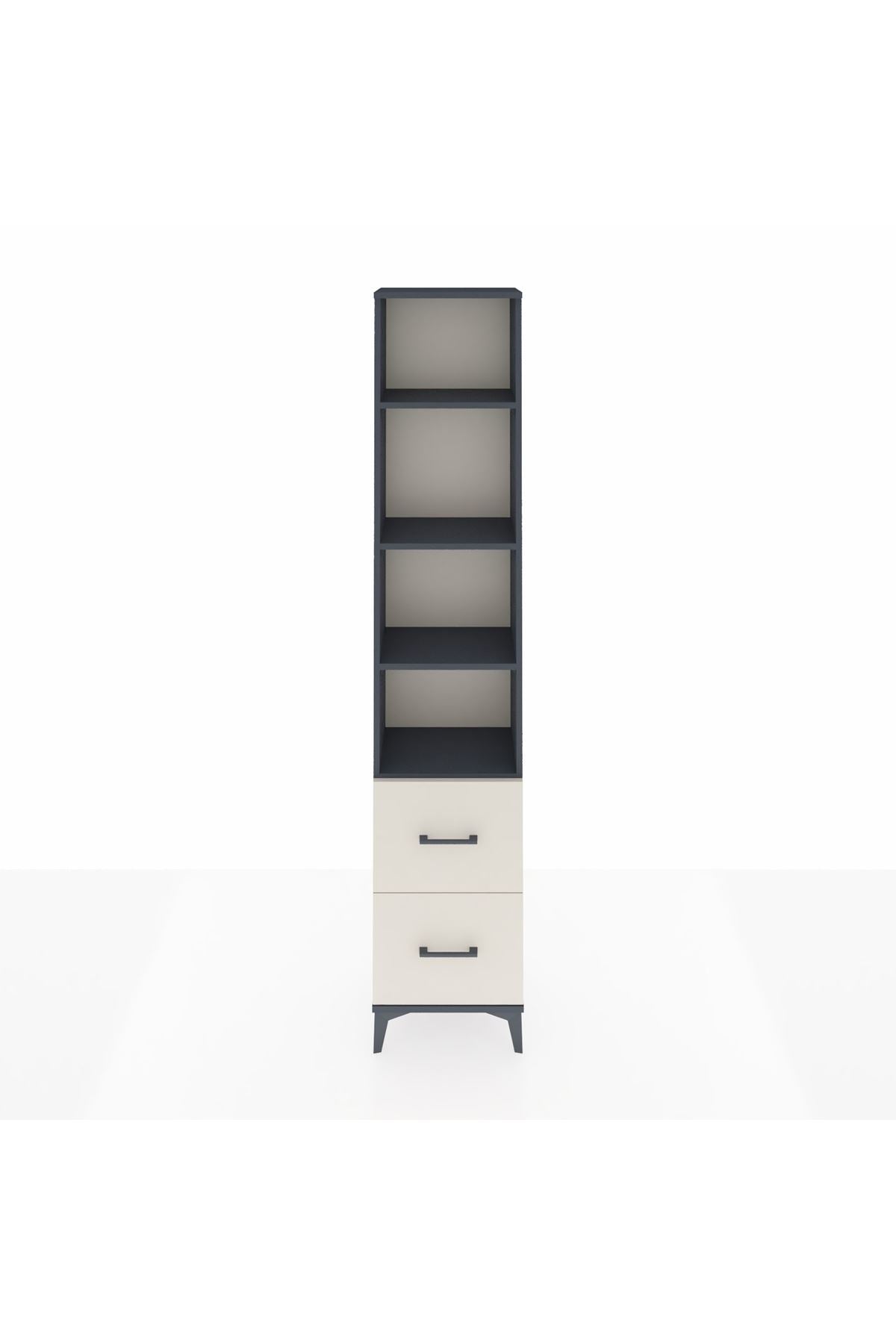 Arges Dolap 4 Raflı 2 Çekmeceli 44x30x221 Antrasit-Aytaşı